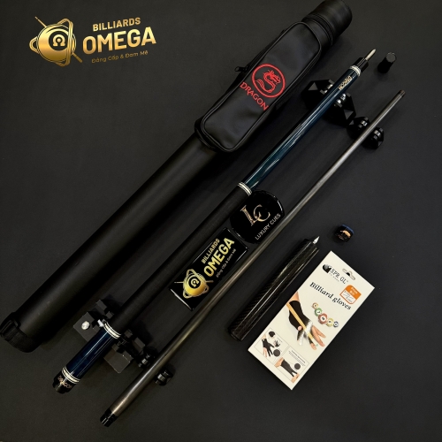 Cơ Bida Lỗ Dragon Special BL Ngọn Full Carbon (Tặng Kèm Full Phụ Kiện)