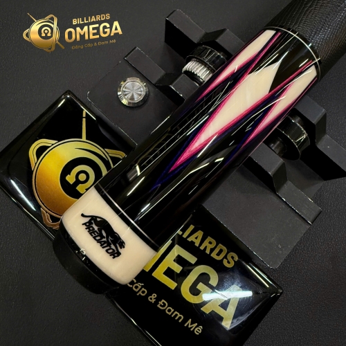 CHUÔI PREDATOR TS16/ TRUE SPLICE 16 Gen 3 LIMITED EDITION - GỖ MUN ĐEN ĐIỂM TÍM/HỒNG - TAY CẦM DA CAO CẤP