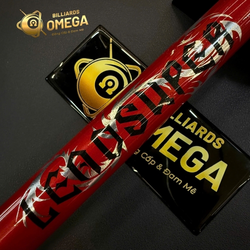 Leadsuper Dragon Red | Cơ Bida Lỗ Ngọn Carbon Công Nghệ Black Power DK (Tặng Kèm Phụ Kiện)