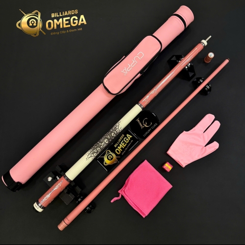 Cuppa Pink B2 Ngọn Carbon Hồng | Cơ Bida Lỗ Chính Hãng (Kèm Full Phụ Kiện)