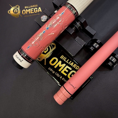 Cuppa Pink B2 Ngọn Carbon Hồng | Cơ Bida Lỗ Chính Hãng (Kèm Full Phụ Kiện)
